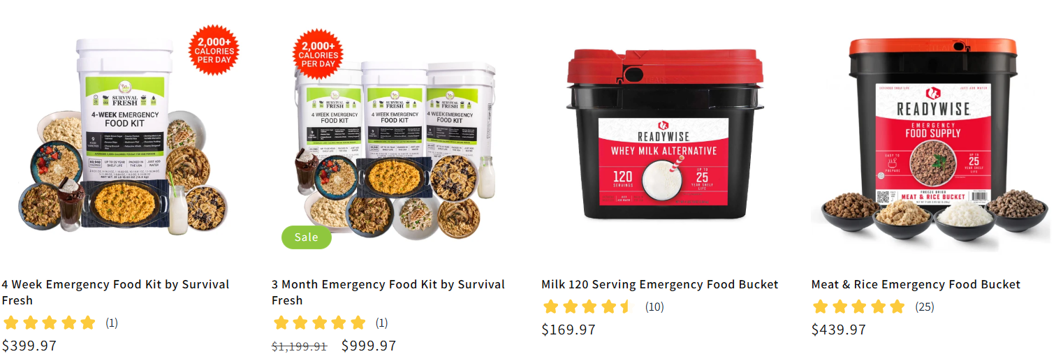Best emergency food kits for a homestead pantry