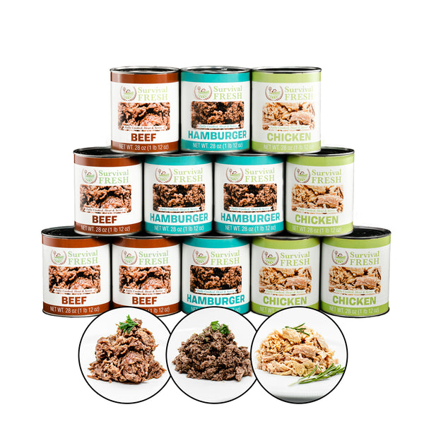 Survival Fresh 3 Protein Mixed canned meat