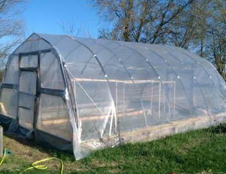 hoop house on rails